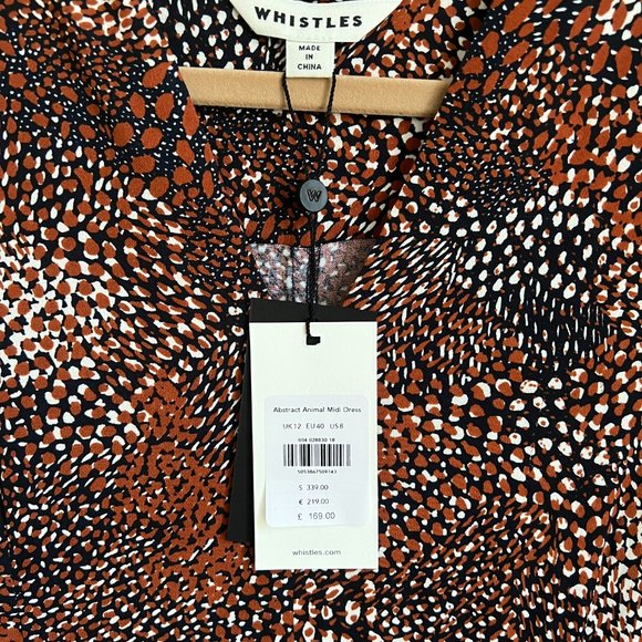 Whistles Abstract Animal Print Crepe Dress - Picture 8 of 8